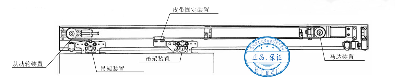 單開自動門皮帶安裝結(jié)構(gòu) 單開自動門皮帶安裝結(jié)構(gòu)
